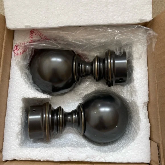 Restoration Hardware Estate Metal Ball Finials Medium Set Of 2 - Picture 1 of 5